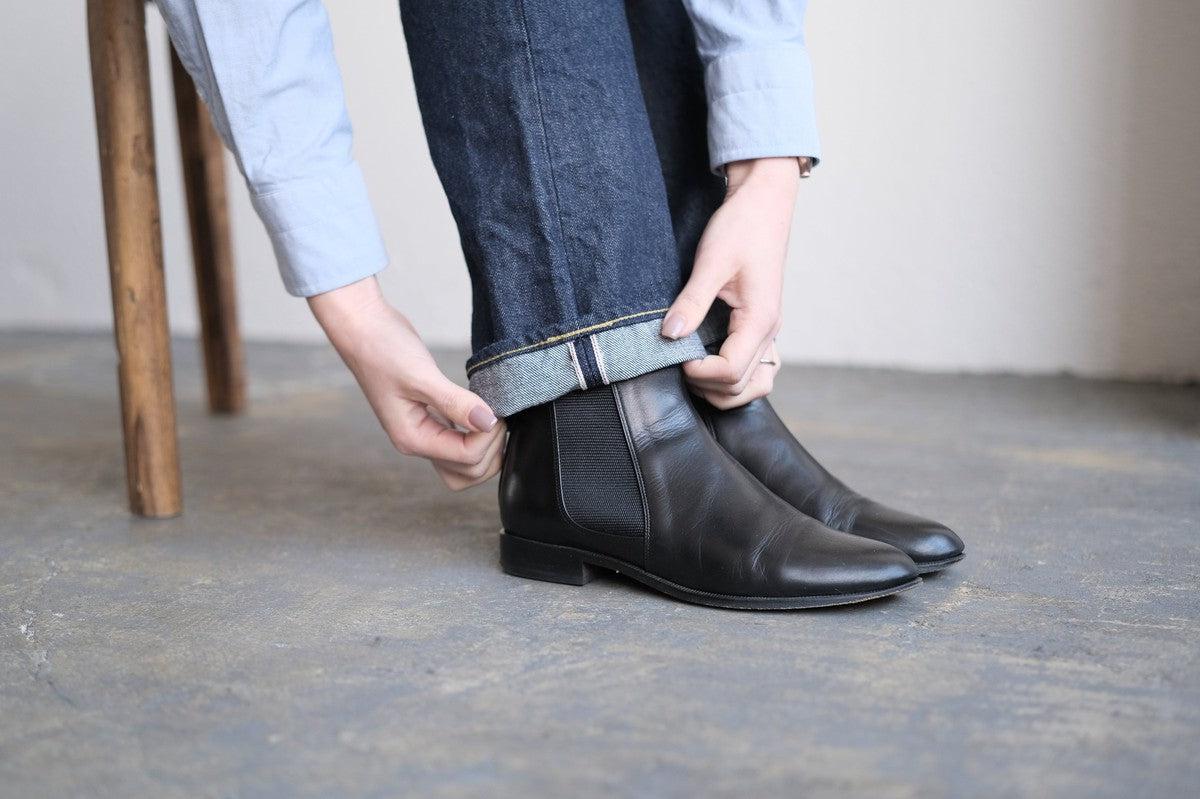 HANDROOM ジーンズ レギュラーフィット BLACK｜unisex5サイズ