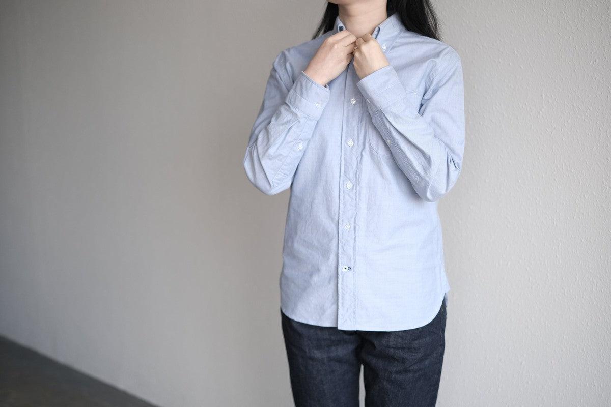 HANDROOM ボタンダウンシャツ ブルー｜unisex 5size