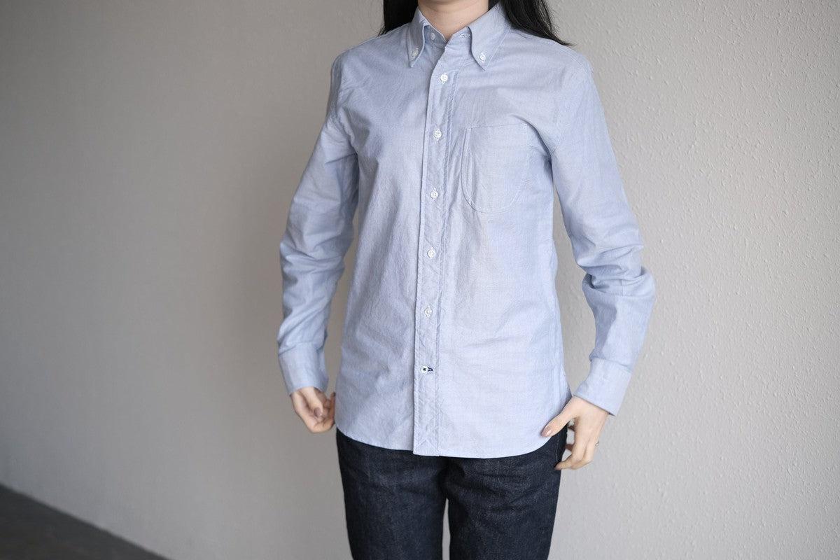 HANDROOM ボタンダウンシャツ ブルー｜unisex 5size