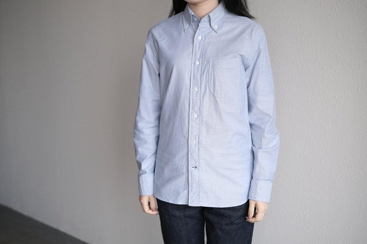 HANDROOM ボタンダウンシャツ ブルー｜unisex 5size