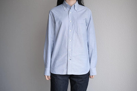 HANDROOM ボタンダウンシャツ ブルー|unisex 5size