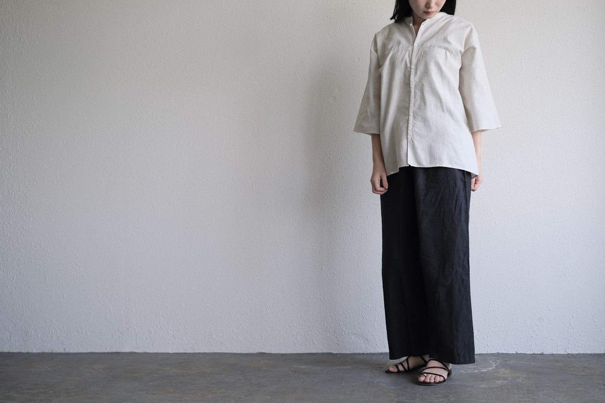 MITTAN / 半袖カディシャツ 松煙 SH-90B / unisex