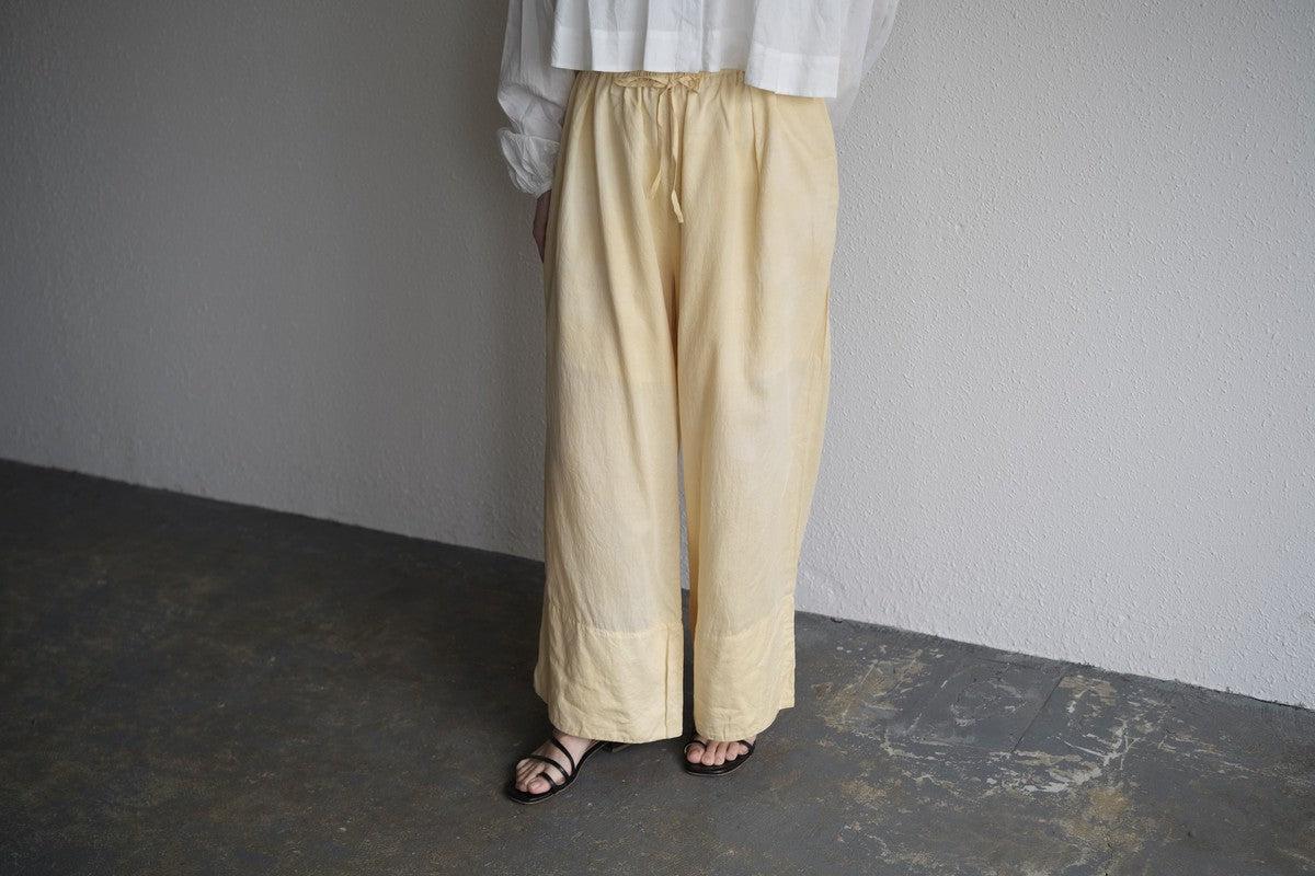 enrica cotton widepants｜SOIL CREAM