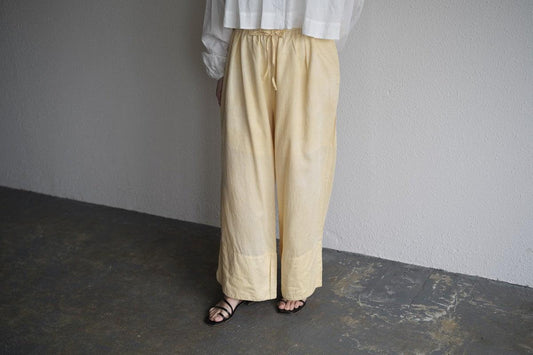 enrica cotton widepants｜SOIL CREAM