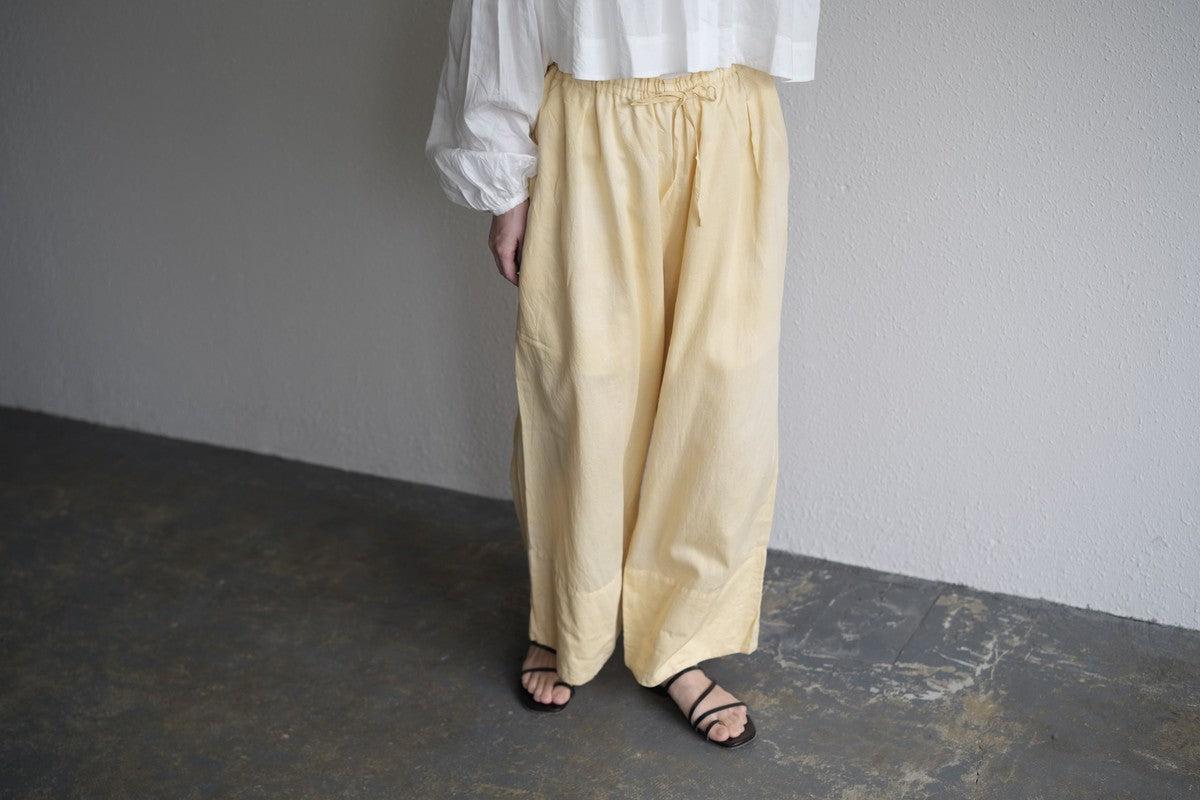 enrica cotton widepants｜SOIL CREAM