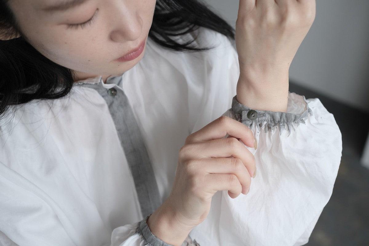 enrica cotton blouse｜LOGWOOD-BLACK