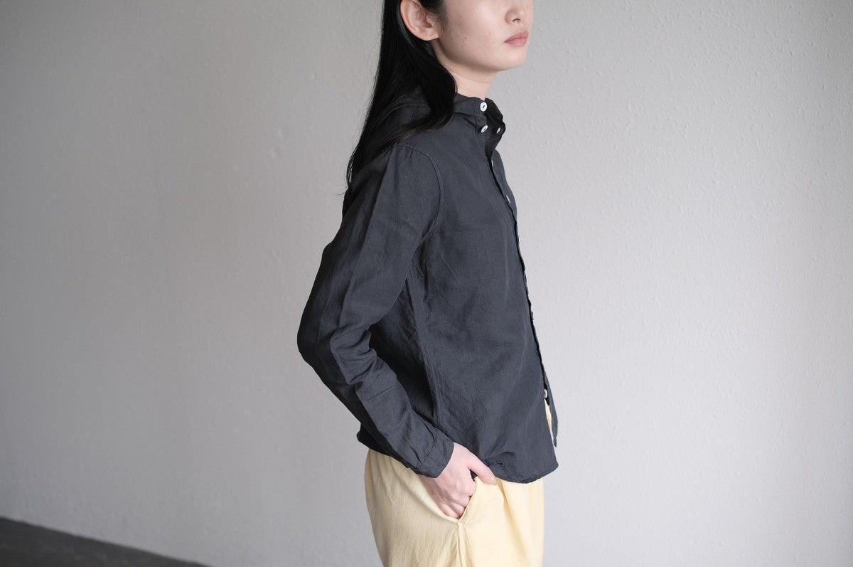 MITTAN / 大麻シャツ2 高密度 藍×胡桃 SH-109C / unisex