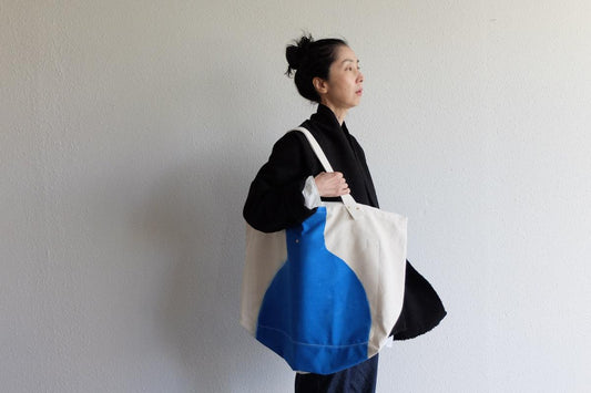 帆布のビッグトート|Cotomono 素 su トート|roller drawing AO