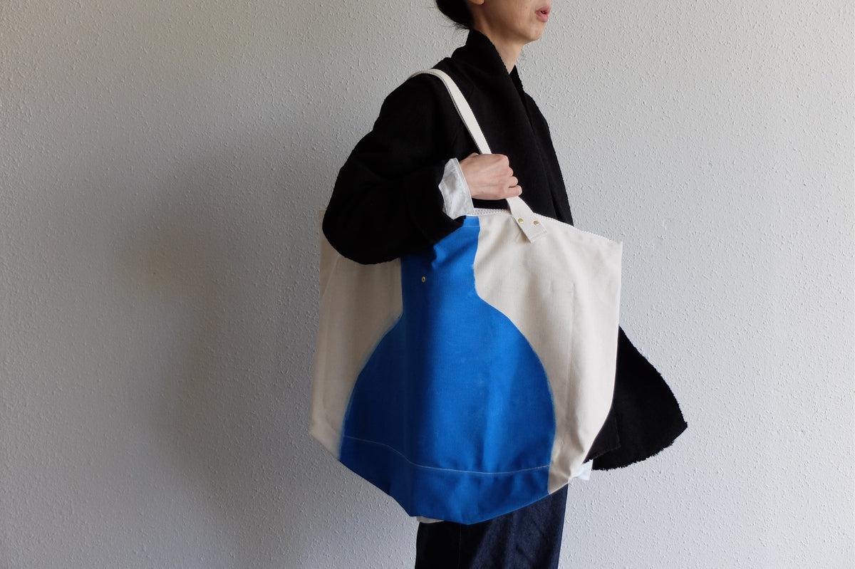 帆布のビッグトート｜Cotomono 素 su トート｜roller drawing AO