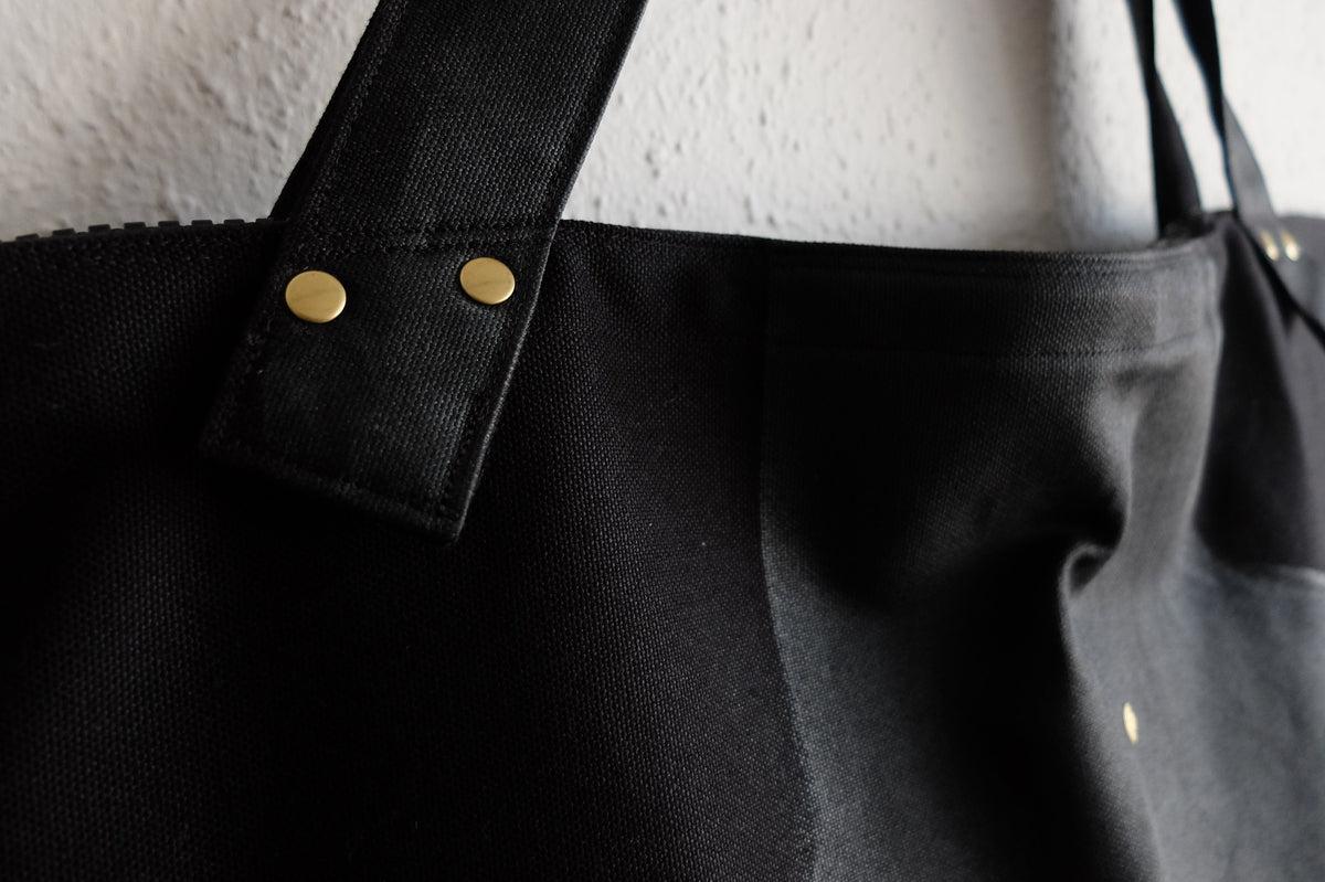 帆布のビッグトート｜Cotomono 素 su トート｜roller drawing KURO