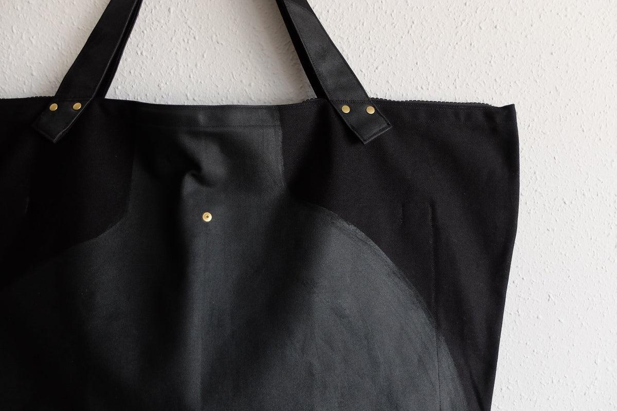 帆布のビッグトート｜Cotomono 素 su トート｜roller drawing KURO