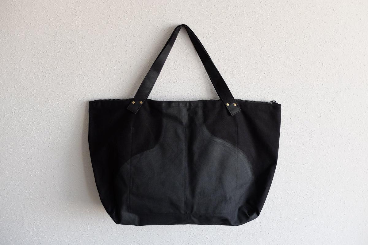 帆布のビッグトート｜Cotomono 素 su トート｜roller drawing KURO