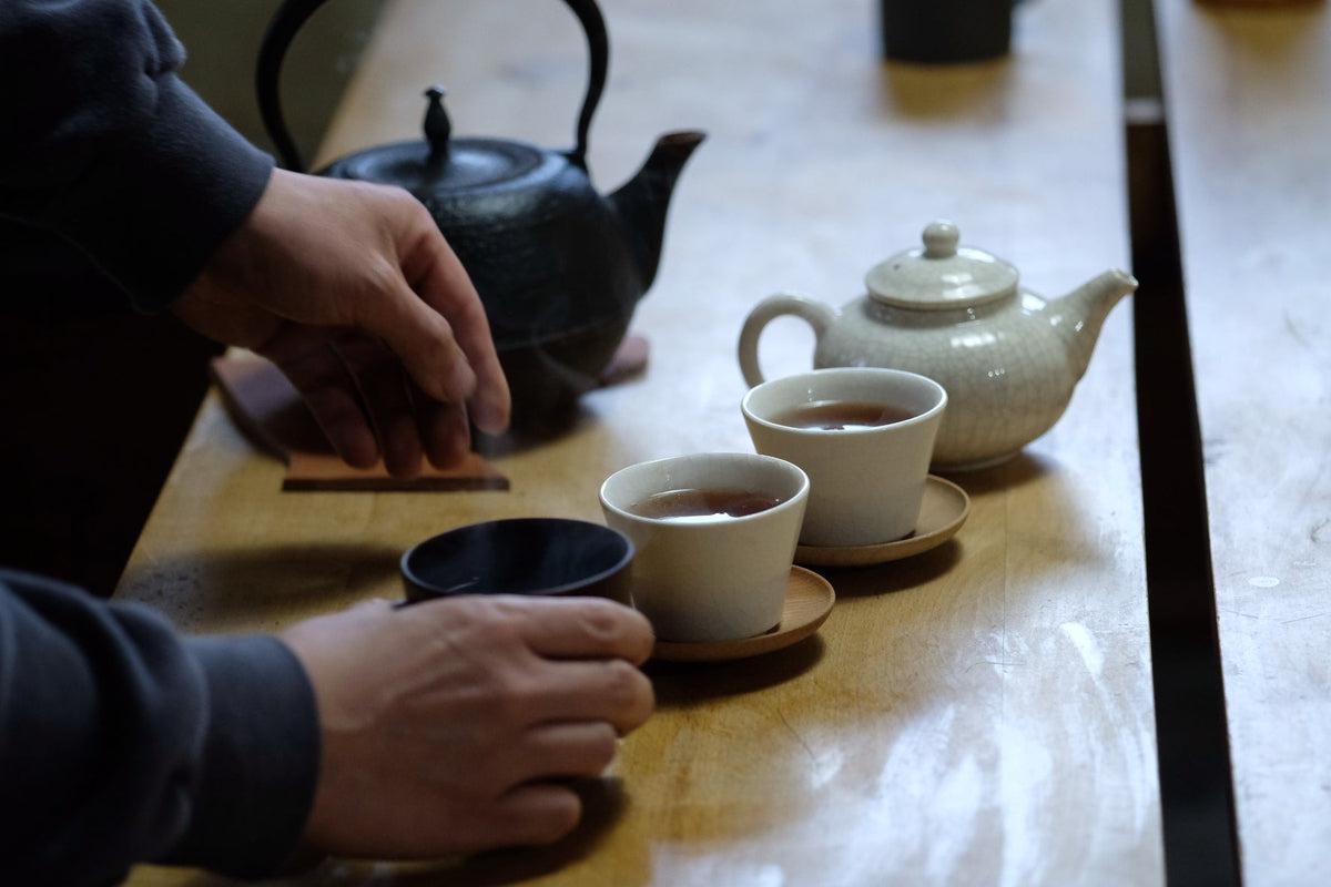 桂の木の茶托 白木