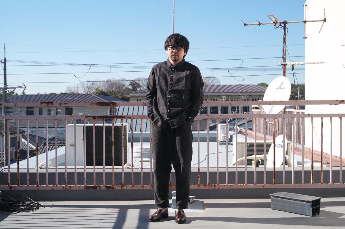 MITTAN / 大麻シャツ2 高密度 黒 SH-109 / unisex