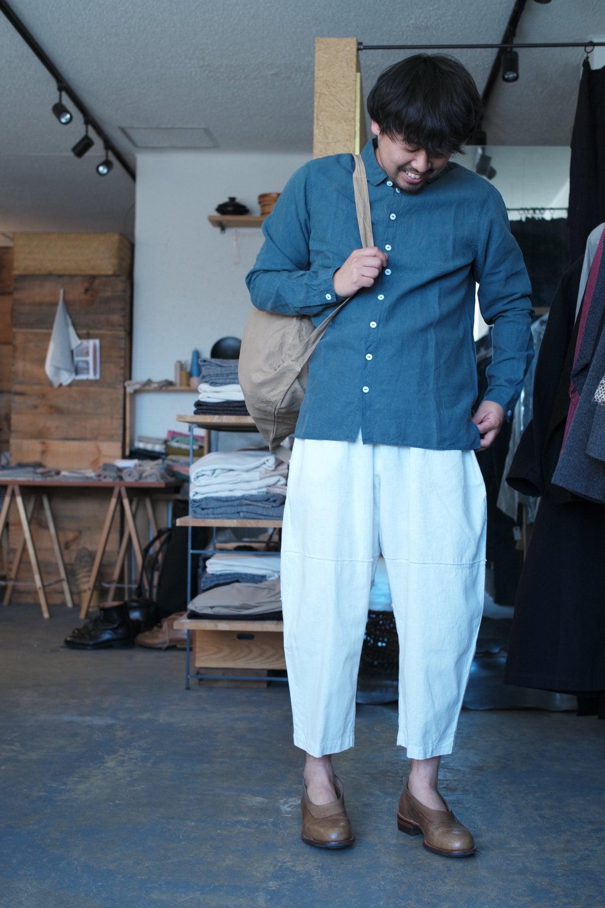 MITTAN / 大麻シャツ2 高密度 胡桃 SH-109C / unisex