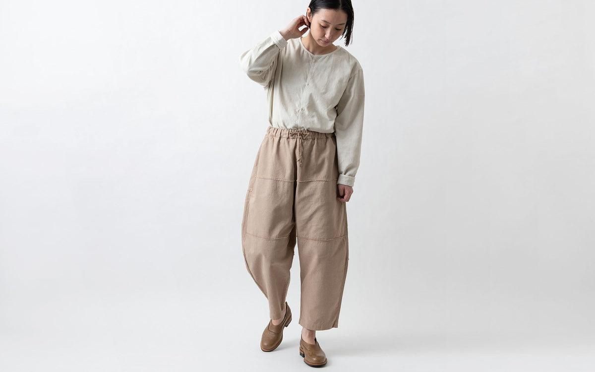 MITTAN / カディワイドシャツ ベンガラ白 SH-17B / unisex