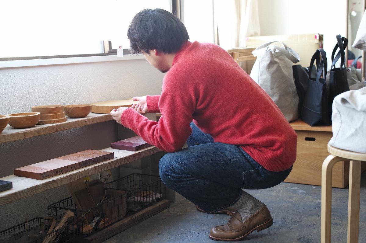 MITTAN / ウルグアイウールセーター 赤橙 KN-20 / unisex