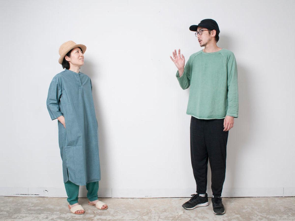 yohaku ドバイパンツ｜ツヤツヤ天竺素材 ダークグレー｜unisex freesize