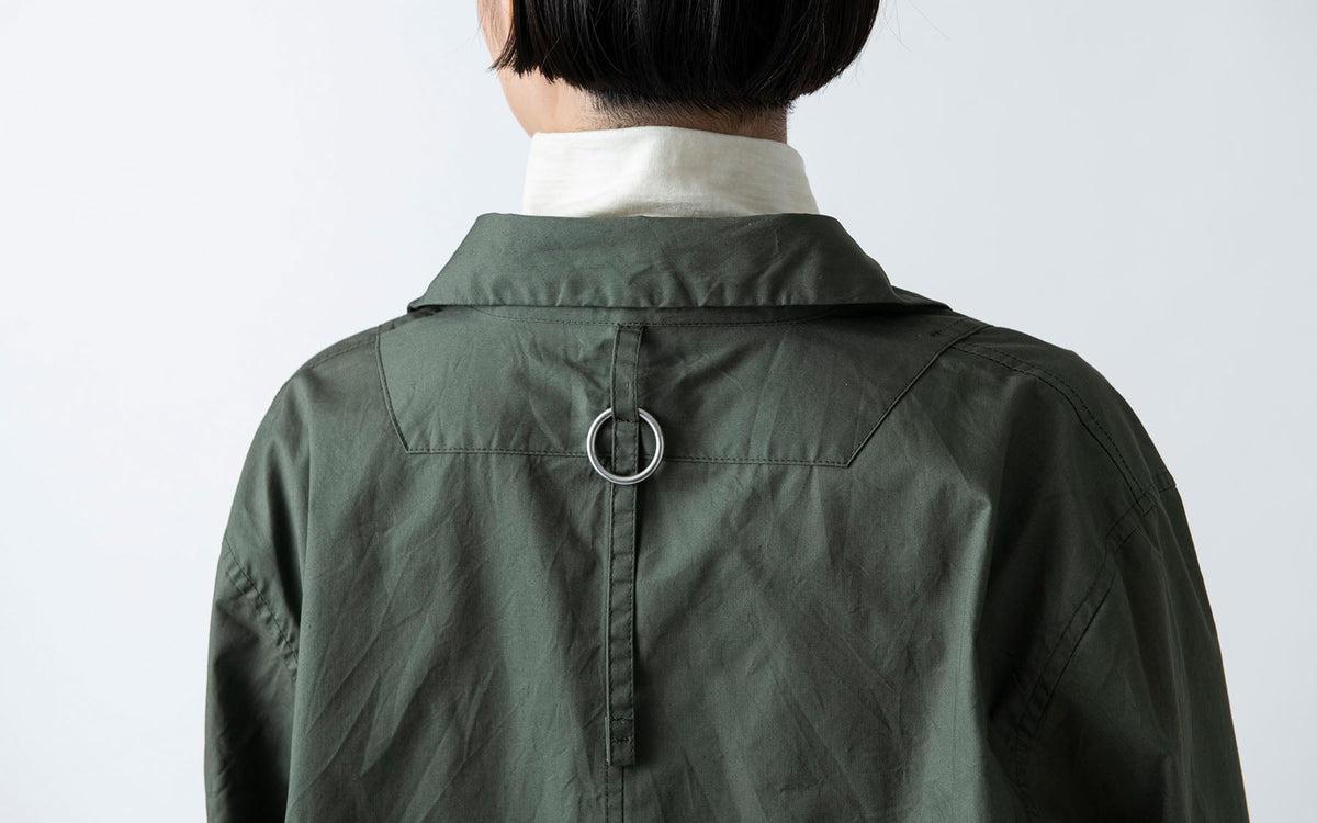 木間服装製作 coat コットンナイロン light beige｜unisex freesize