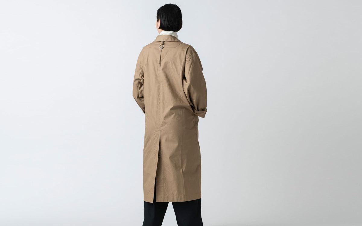木間服装製作 coat コットンナイロン light beige｜unisex freesize
