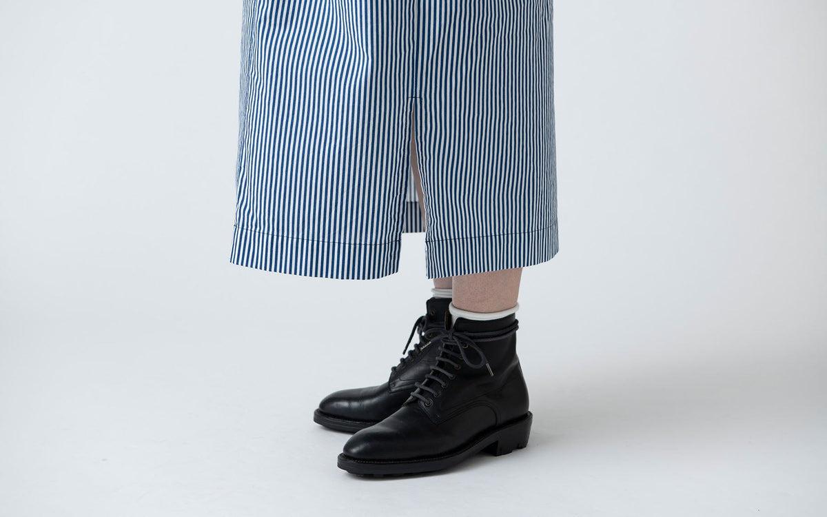 木間服装製作 longshirt stripe blue｜unisex freesize