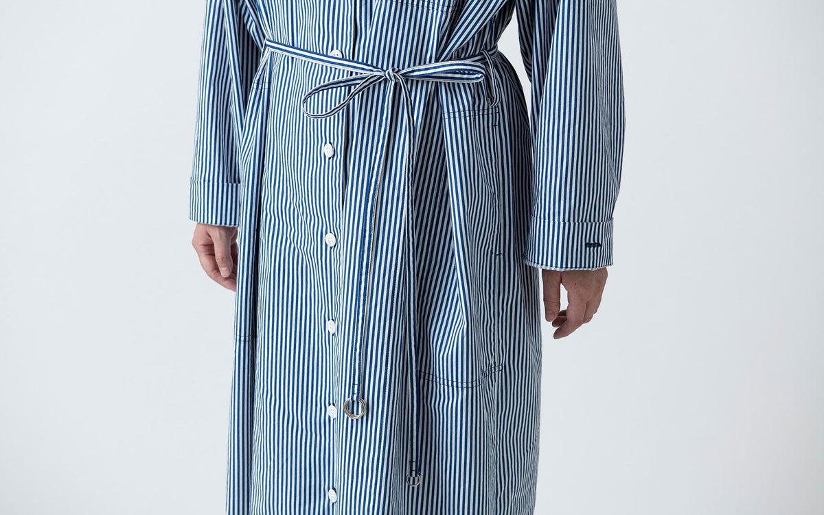 木間服装製作 longshirt flower green｜unisex freesize