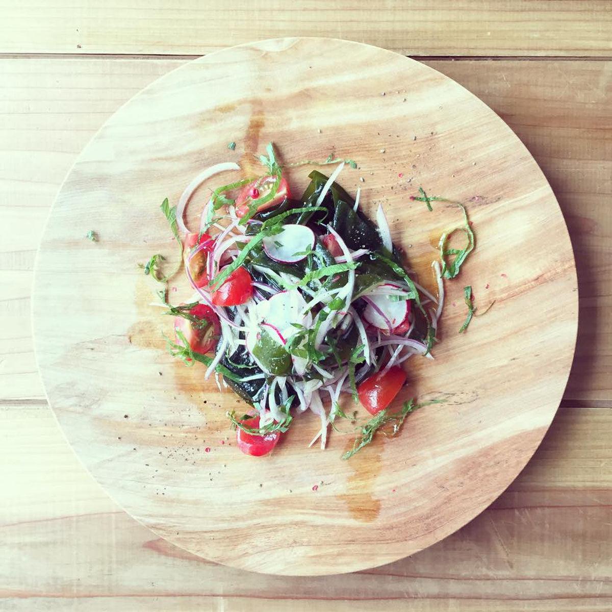 【木目選択可】ろくろ挽きの木皿 栃の木 24cm