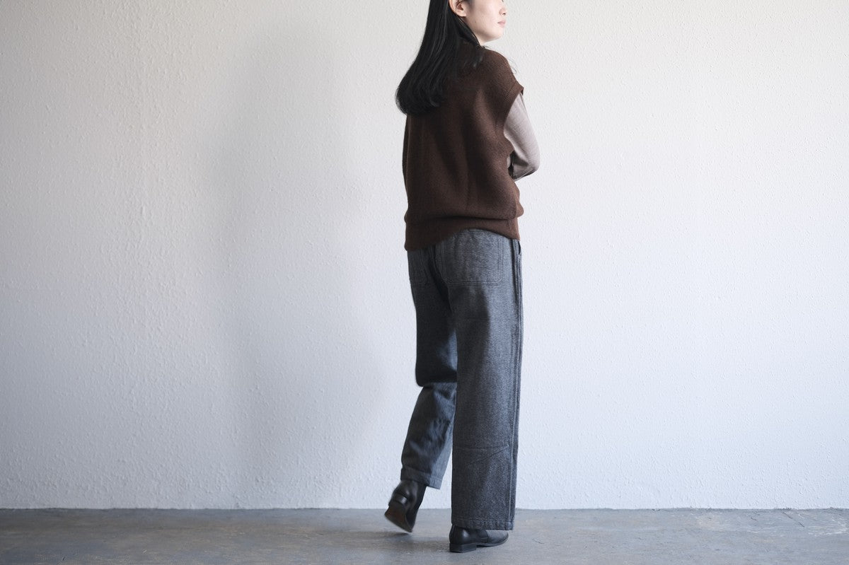 MITTAN / ベビーアルパカベスト 茶 KN-28 / unisex