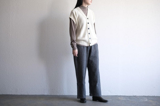 MITTAN / ベビーアルパカベスト 茶 KN-28 / unisex