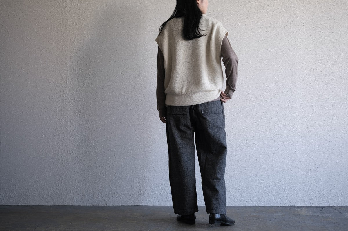 MITTAN / ベビーアルパカベスト 茶 KN-28 / unisex