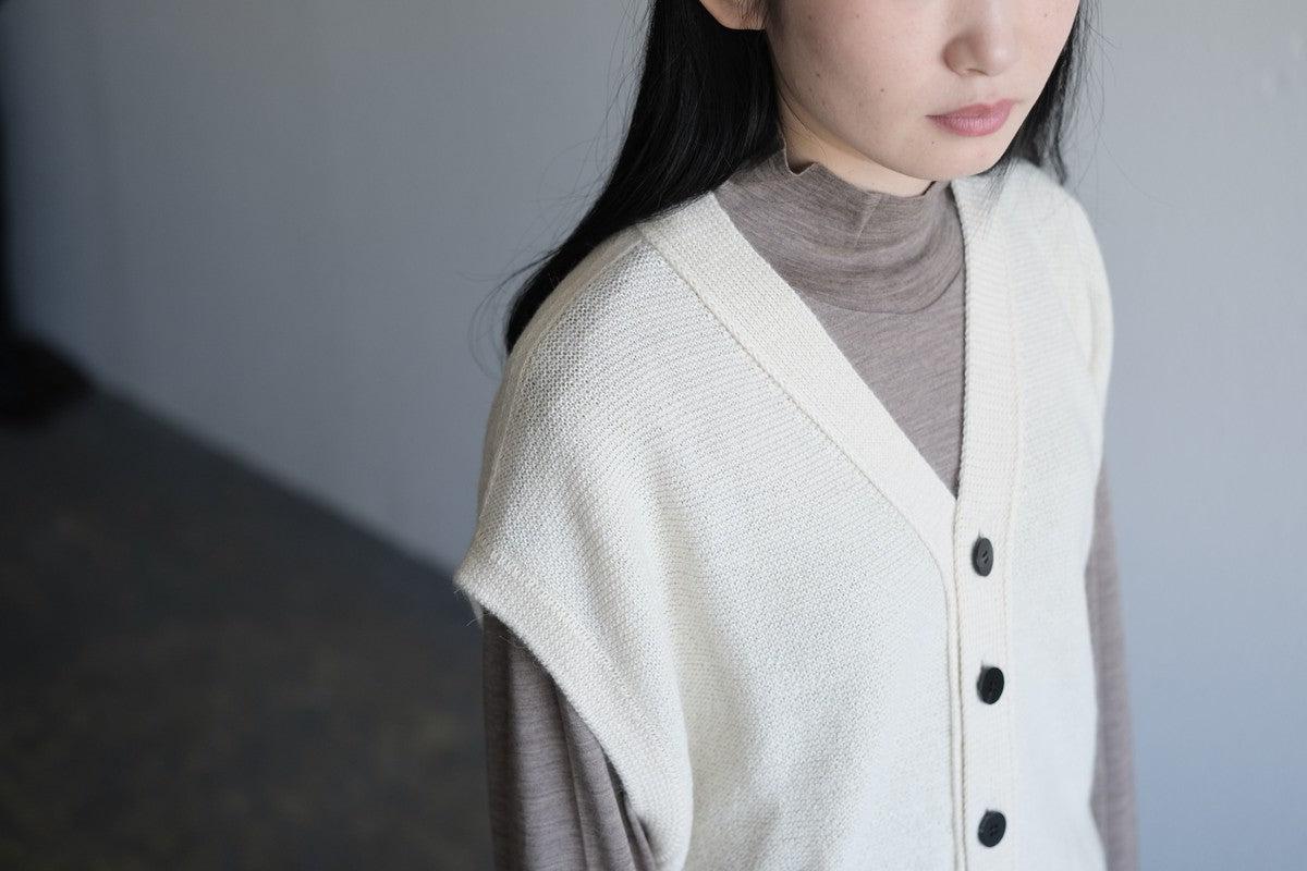 MITTAN / ベビーアルパカベスト 茶 KN-28 / unisex