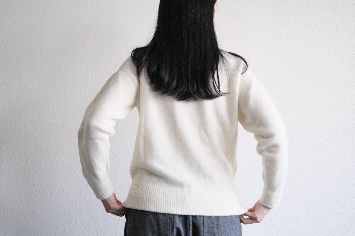 MITTAN / ウールシルクWフェイスハイネック 黒 KN-29 / unisex