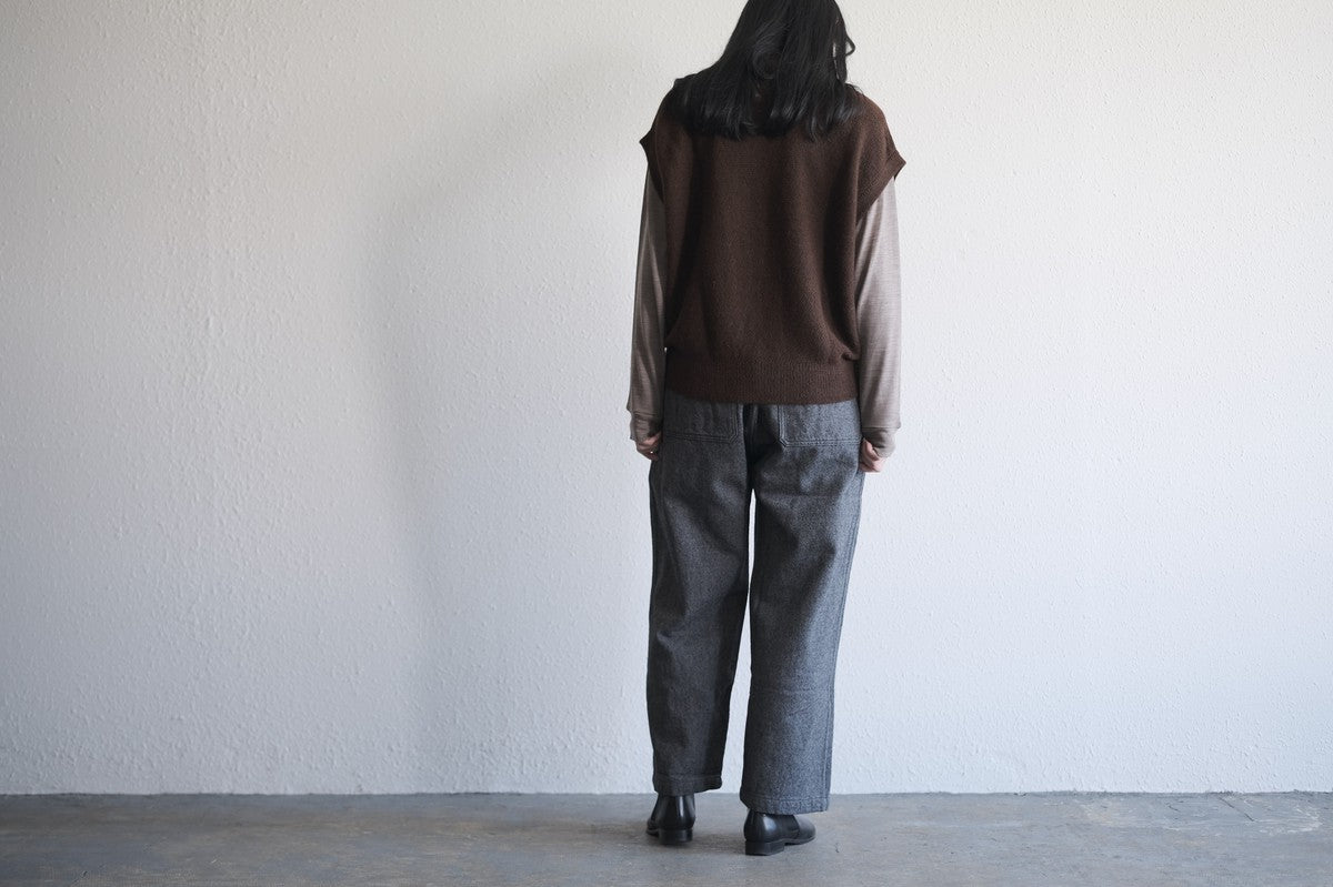 MITTAN / ベビーアルパカベスト 茶 KN-28 / unisex