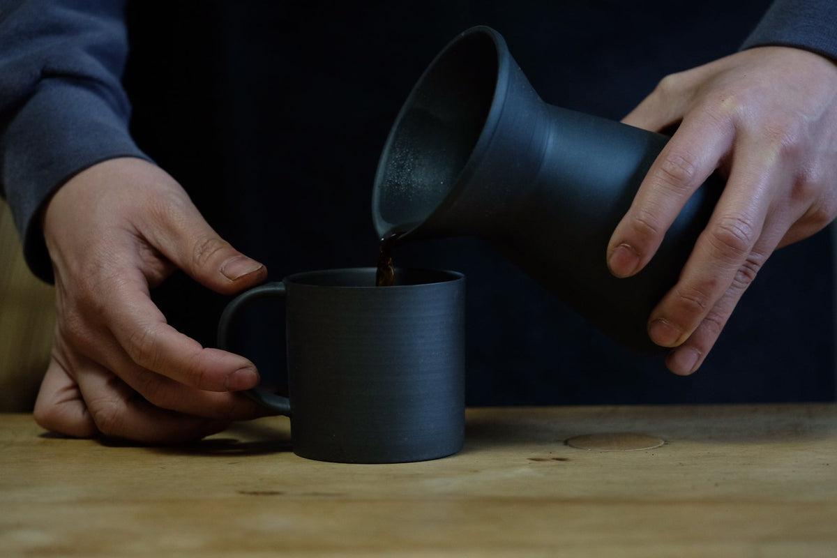マグカップ 黒練 焼締め