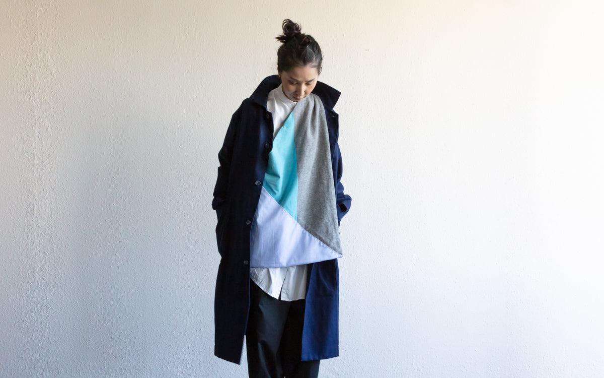 三角まとう｜silk screen textile 三丸