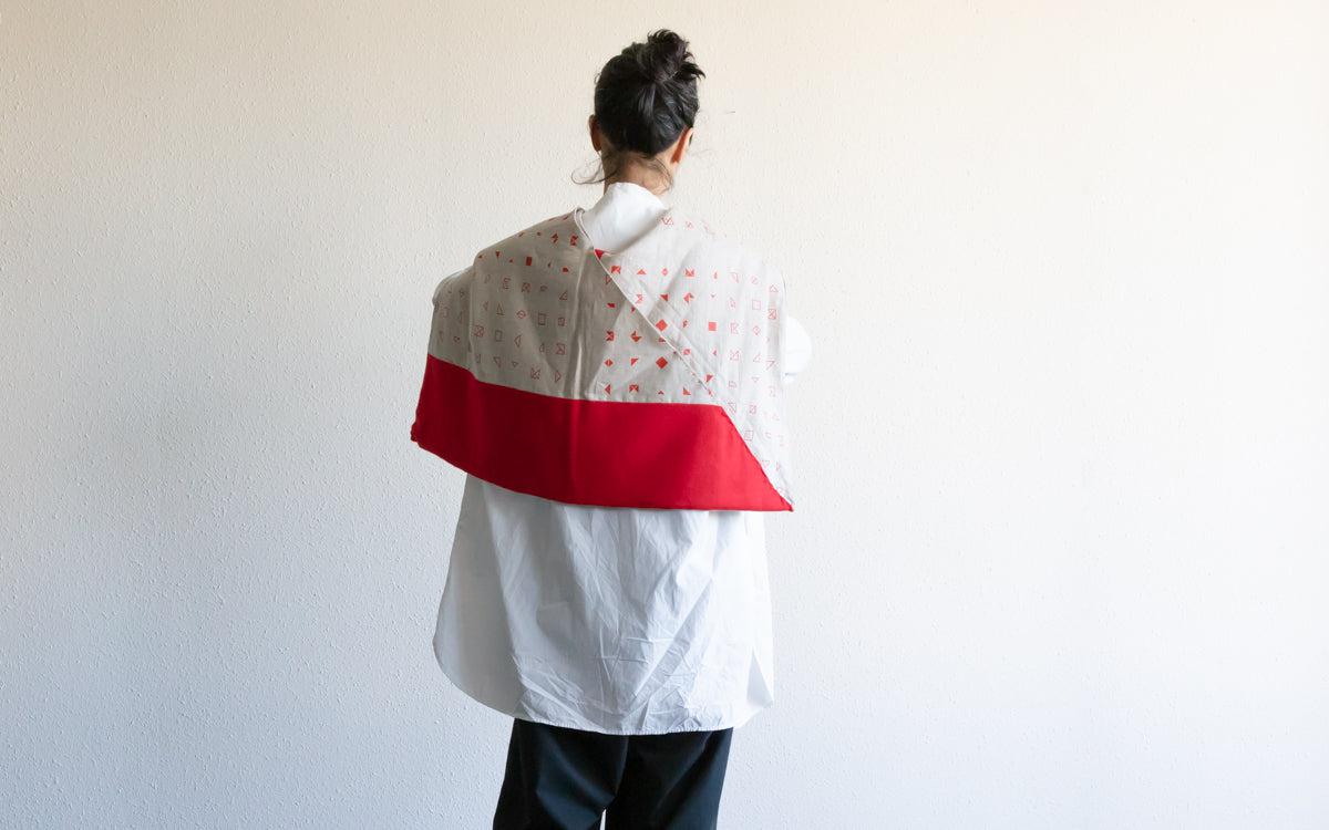 三角まとう｜silk screen textile 三丸