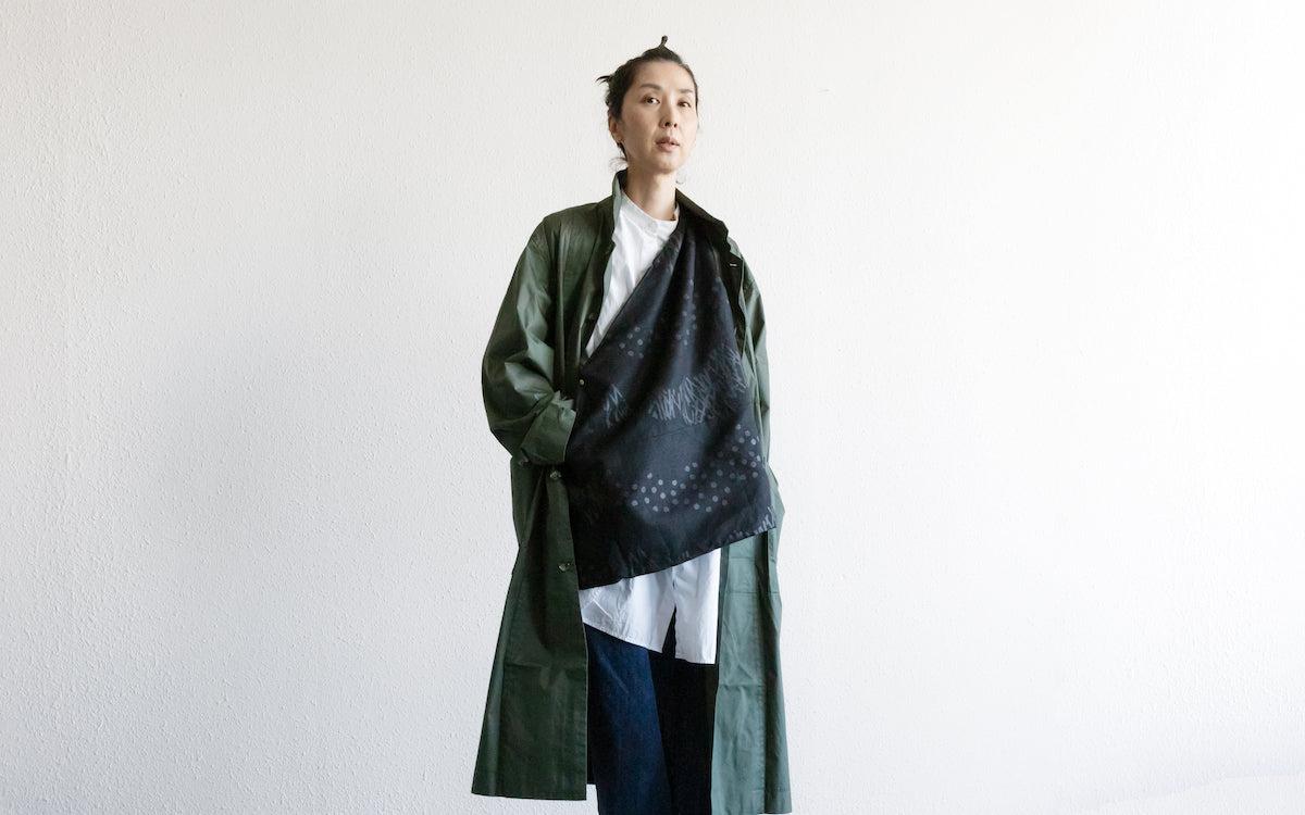 三角まとう｜silk screen textile 三丸