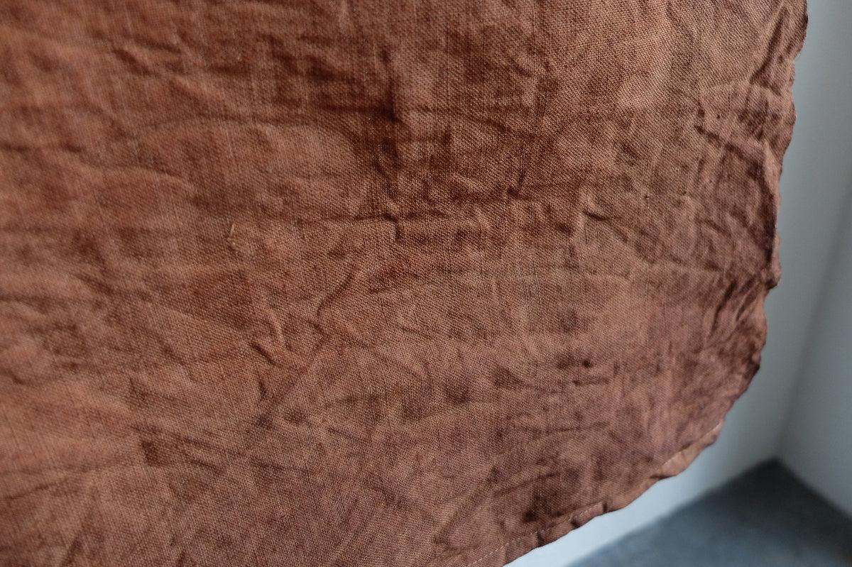 柿渋染め リネンクロス 36×100cm