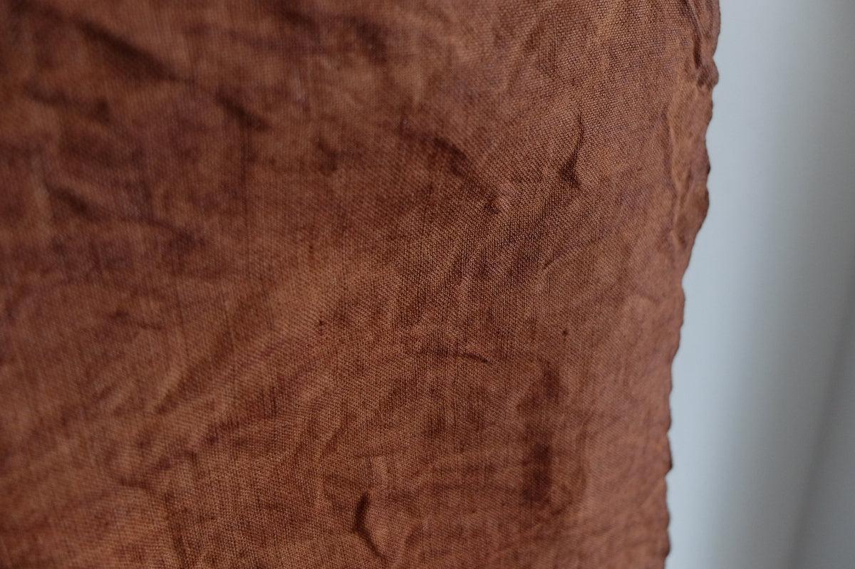 柿渋染め リネンクロス 36×100cm