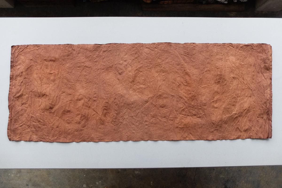 柿渋染め リネンクロス 36×100cm