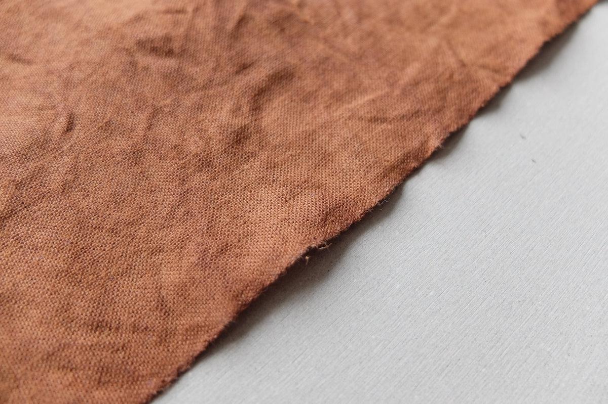 柿渋染め リネンクロス 36×100cm