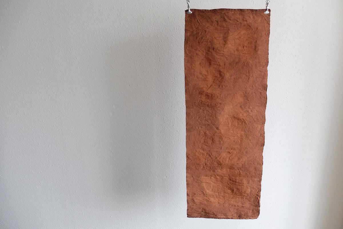 柿渋染め リネンクロス 36×100cm