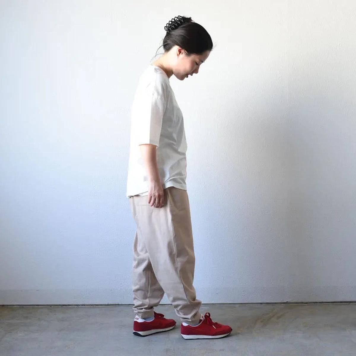 yohaku ドバイパンツ｜つぶつぶ天竺素材 オートミール｜unisex freesize