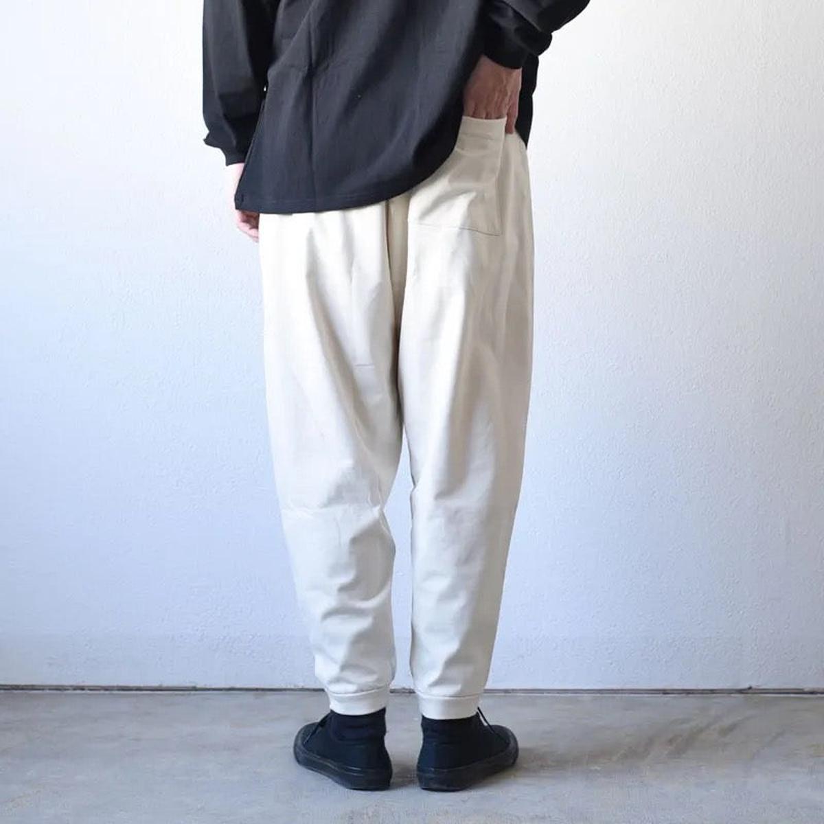 yohaku ドバイパンツ｜ツヤツヤ天竺素材 ブルー｜unisex freesize