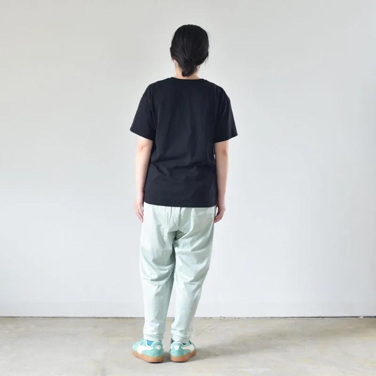 yohaku ドバイパンツ｜ツヤツヤ天竺素材 ダークグレー｜unisex freesize