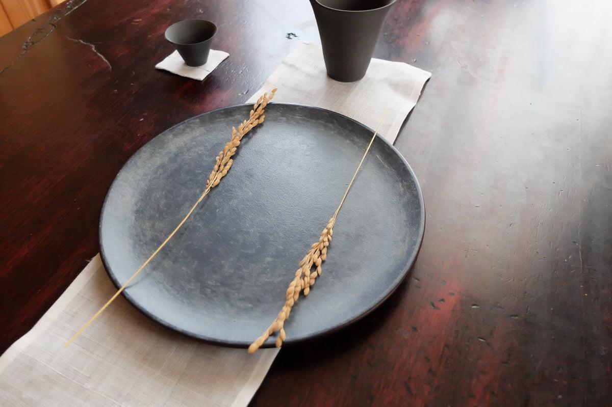 一閑張木皿 栓 23.5cm