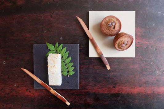 一閑張 杉 角小皿 ＜白・黒＞