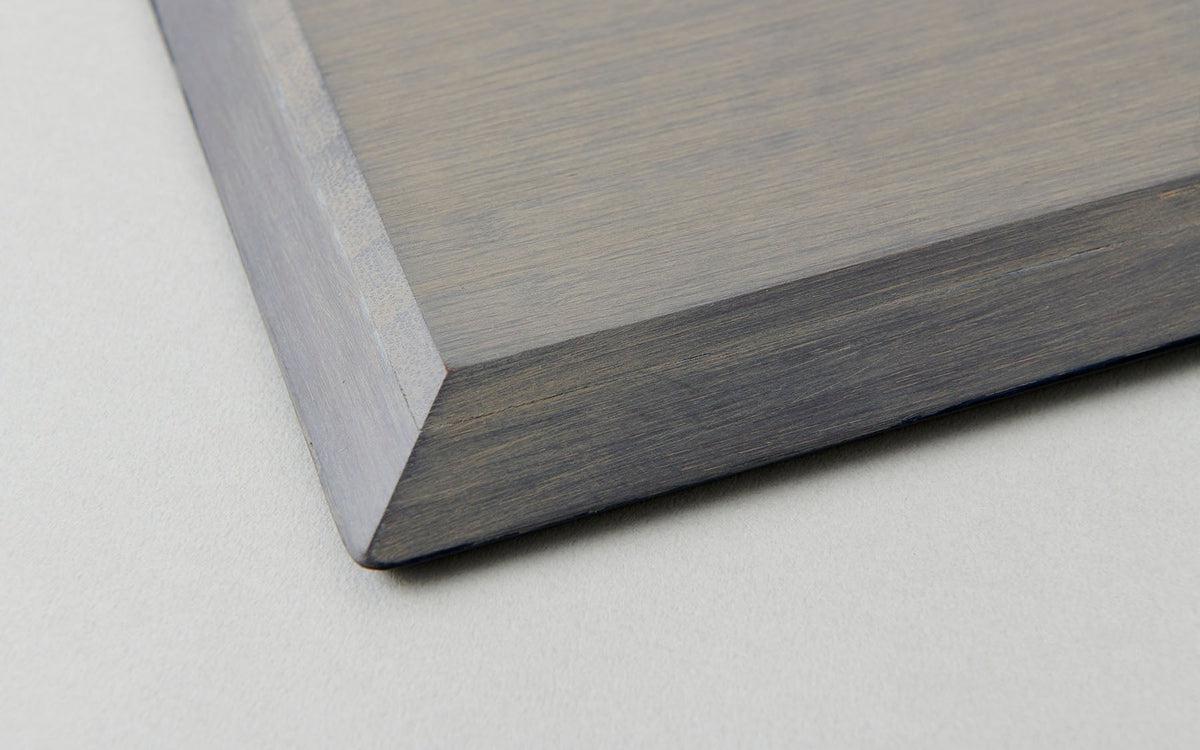 一閑張四角盆 寄竹