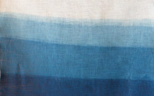 【在庫あり】本藍染めリネンハンカチ グラデーション