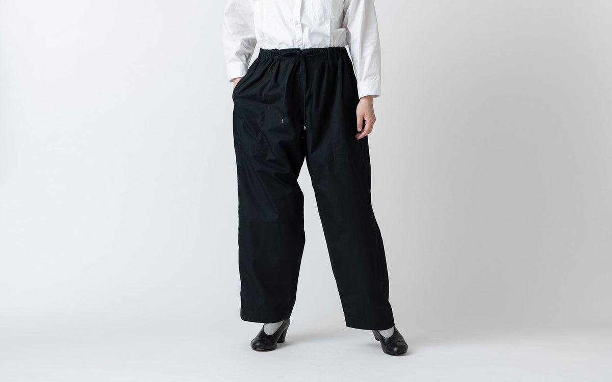 木間服装製作 pants polyester-cotton black｜unisex freesize